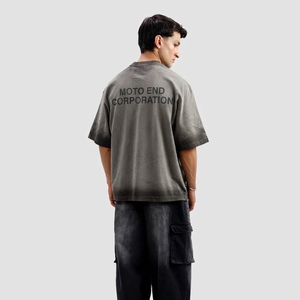 เสื้อยืดโอเวอร์ไซส์สไตล์วินเทจสำหรับผู้ชาย แขนสั้น คอกลม สตรีทแวร์ เหมาะสำหรับใส่ลำลองทุกวัน - Product Image 2