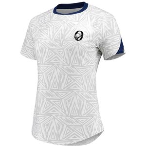 Women White Sublimated Soccer Jersey Short Sleeve Polyester Football Shirt <b>Athletic</b> Team Match Training Sportswear Apparel - Product Image 1
