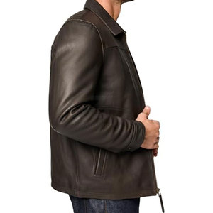 Veste bomber en cuir pour homme, soldes hiver, dernier design, fabriquée au Pakistan, veste d'hiver pour homme - Product Image 4