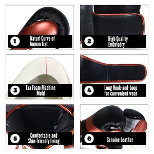 Gants de boxe professionnels en PVC 2026 avec protection UV, personnalisables pour hommes et femmes, pour le kickboxing, le sac de frappe, le MMA et le Muay Thai - Product Image 3