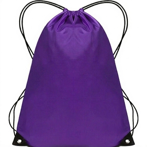 Color bag Gym Sports Polyester Waterproof <b>Backpack</b> Drawstring Shopping Bag Customized logo & color with cheap Price - Product Image 5