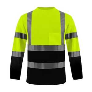 Ultra-Breathable <b>Neon</b> Safety <b>T</b>-<b>Shirt</b> Reflective Workwear Uniform - Product Image 3