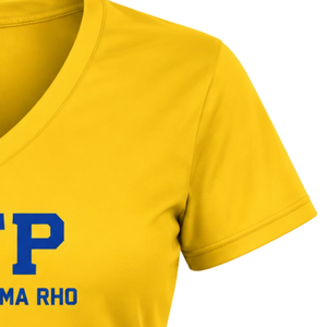 Camiseta de Entrenamiento para Mujeres de la Hermandad Griega Sigma Gamma Rho, Personalizada con Cuello en V, Deportiva, de Manga Corta, para Fitness, Venta al Por Mayor - Product Image 5