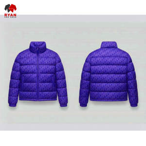 Veste matelassée sur mesure pour homme, col montant, coupe classique, tissu respirant avec logo personnalisé - Product Image 5