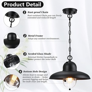 Lampe suspendue classique, élégante, en métal, luminaire suspendu au plafond pour la maison, salle à manger, cuisine, chambre à coucher, restaurant, décoration intérieure - Product Image 4