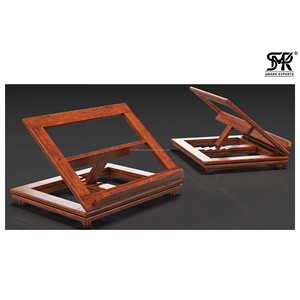 Durable Eco-Friendly Wooden Book Stand Foldable Adjustable Quran Rehal Reading Holder for Bible Cookbook <b>Desk</b> <b>Study</b> Home Use - Product Image 2
