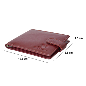 Elegant Brown Genuine Leather <b>Mens</b> Money Clip <b>Wallet</b> Snap Button Bifold Card Organizer <b>RFID</b> Secure Compact Premium <b>Wallet</b> - Product Image 1