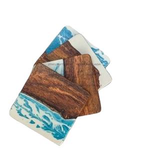 Approvisionnement d'usine Rond Carré Noyer Bambou Unique Sous-verre Personnalisé Marbre Bois Unique Sous-verre pour Bureau et Maison - Product Image 1