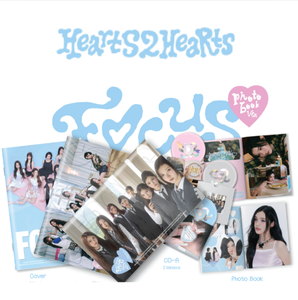 Hearts2Hearts FOCUS [Photobook Ver K-Pop Libro Electrónico (CD) con Materiales de Papel y Plástico, Idioma Coreano, Para Todas las Edades, Hecho en Corea - Product Image 2
