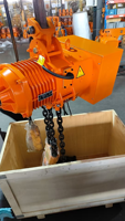Palans à chaîne électriques personnalisables de la marque Weihua Crane, de 0,25T à 80T, avec une configuration à chaîne simple