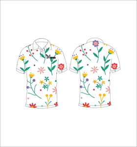 <b>Mens</b> <b>White</b> Floral Print <b>Polo</b> Shirt Short Sleeve Cotton Casual Breathable Regular Fit Summer Wear - Product Image 5
