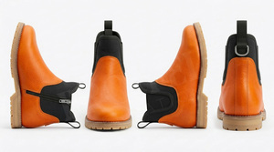 Botas de Motocicleta Ajustables de Cuero Reforzado, Antideslizantes, Duraderas, con Suela Antideslizante, para Trabajo, Casuales, para Exteriores - Product Image 3