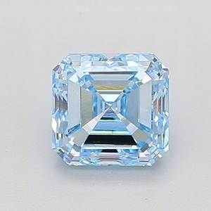 Diamant bleu fantaisie vif de 1,50 ct, taille Asscher, pureté VS2, certifié, diamant bleu de luxe - Product Image 1