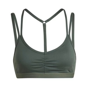 Soutien-gorge de sport sans couture personnalisé pour femme, col rond, bretelles spaghetti, maintien moyen, respirant, pour fitness, yoga et entraînement - Product Image 3