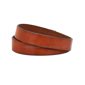 Cinturón de Cuero Marrón Premium para Hombre con Hebilla de Aleación Plateada de Acabado Mate Suave, Cinturón Clásico Casual para Jeans, Venta al Por Mayor - Product Image 2