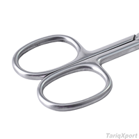 Ciseaux à sourcils professionnels en acier inoxydable pour droitiers, lame droite, pointe affûtée, logo personnalisé, haute qualité, manucure