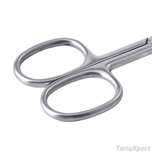 Tijeras Profesionales de Acero Inoxidable para Cejas, para Diestros, Hoja Recta, Punta Afilada, Logotipo Personalizado, Alta Calidad, Manicura - Product Image 3