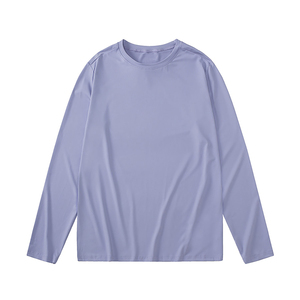 เสื้อยืดแขนยาวผู้ชายผ้าฝ้ายถักเนื้อนุ่ม ระบายอากาศได้ดี 100% น้ำหนักเบา แห้งเร็ว ทรงปกติ สวมใส่สบาย รับผลิตตามสั่งขายส่ง - Product Image 6