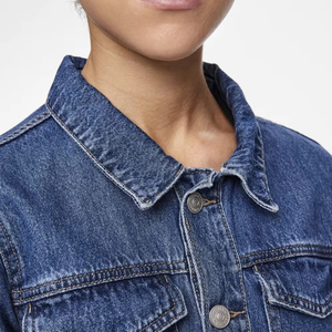 Chaqueta de Mezclilla Larga Elástica Personalizada para Mujer, Chaqueta de Mezclilla Lisa Lavada de Algodón para Invierno, Chaquetas para Chicas y Mujeres - Product Image 6