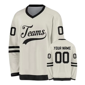 Tenue d'équipe aux couleurs personnalisées, ensemble uniforme 100% polyester à séchage rapide, maillot de hockey sur glace de haute qualité avec design imprimé par sublimation personnalisée - Product Image 5