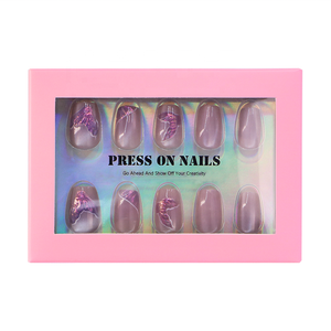 Fornecimento de fábrica Prensa de boa qualidade em caixa de embalagem de unhas com logotipo personalizado caixa de unhas profissional com bandeja - Product Image 1