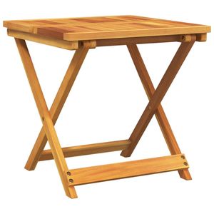 Petite table de jardin pliable en bois d'acacia massif brun pour usage extérieur - Product Image 6