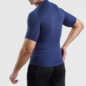 Haut de sport pour homme à manches longues rouge, à séchage rapide, en polyester, anti-UV - Product Image 3