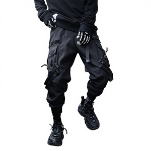 Pantalon cargo hip-hop pour homme, pantalon tactique multi-poches, taille élastique, coupe ample, streetwear d'hiver - Product Image 5