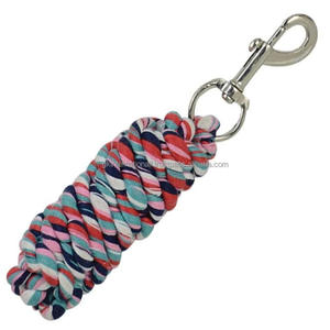 Cuerda de plomo de caballo trenzada a máquina de poliéster de calidad suave con gancho de pánico de Metal de Zinc longitud personalizada para uso ecuestre - Product Image 3