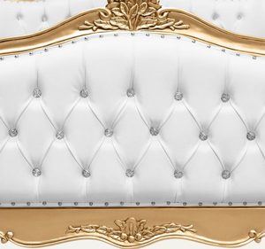 Luxury European Classic Upholstered Bed Solid Mahogany Wood Frame Hand Carved Assembled <b>Bedroom</b> <b>Furniture</b> - Product Image 4