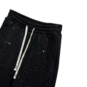 Shorts amples décontractés pour hommes, taille plus, en mélange polyester/coton, à carreaux, imperméables, avec cordon de serrage, longueur genou - Product Image 6