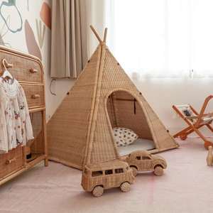 Carpa de Juego Infantil Más Vendida, Carpa de Juego Portátil de Mimbre para Niños, Interior y Exterior, Venta al por Mayor Directa de Fábrica, Precios Económicos - Product Image 3