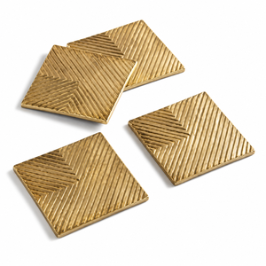 Ensemble de sous-verres en cuivre martelé faits à la main avec support métallique, sous-verres ronds en métal de luxe pour table basse, décoration de bar - Product Image 6