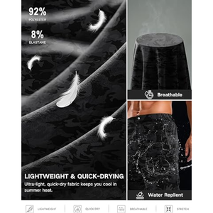Lightweight Breathable Quick Dry Anti-Wrinkle Casual Golf <b>Shorts</b> for Men <b>Work</b> Fishing with 3 Zipper Pockets - Product Image 6