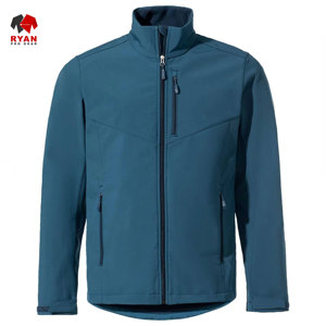 แจ็คเก็ตซอฟต์เชลล์ดีไซน์พิเศษสำหรับผู้ชาย ยี่ห้อ Ryan Pro Gear แบบซิป พร้อมโลโก้สั่งทำพิเศษ ทรงปกติ - Product Image 1