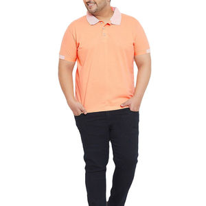 Camiseta de Manga Corta para Hombre Elite Vanguard International, Color Naranja, Poliéster, Cuello y Puños a Rayas, Transpirable, con Serigrafía - Product Image 2