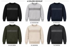Sudadera de Cuello Redondo para Hombre, Premium, de Felpa Francesa, con Bordado Personalizado, Corte Regular, 100% Algodón, Ecológica, Transpirable, Acabado Limpio - Product Image 6