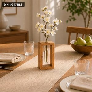 Florero Moderno de Bambú, Portaflores de Madera, Centro de Mesa Minimalista para Sala de Estar, Decoración para el Hogar y Hotel, Regalo - Product Image 5