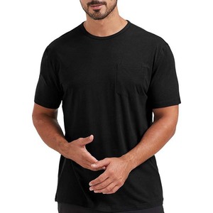 Camisetas de Manga Corta para Hombre de Alta Calidad Hechas en Pakistán, Diseño Exclusivo, Logotipo Personalizado en la Parte Delantera, 100% Algodón, Color Negro, Venta al Por Mayor - Product Image 1