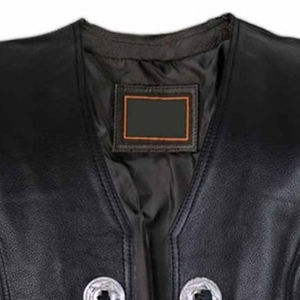 Chaleco de Cuero Original para Hombre, Estilo Motociclista, Cuello en V, Cierre de Botón, Cintura Ajustable, Bolsillos, Ropa Exterior para Otoño, Invierno y Primavera - Product Image 4
