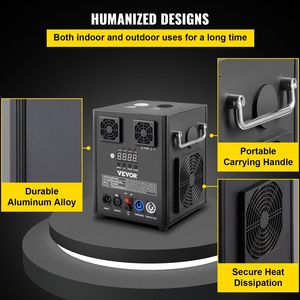 Macchina per Effetti Luminosi da Palco 500W con Telecomando Wireless, Controllo DMX Intelligente, Alimentazione a Batteria, Effetto Speciale per Attrezzature da Palcoscenico - Product Image 6