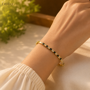 High Quality VVS1 Moissanite Bar Setting Bracelet for <b>Men</b> Women GRA Certified Black Gemstone Round Plated Gold Bracelet - Product Image 3