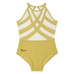 Leotardos de Gimnasia de Alta Calidad para Niñas, Leotardo de Gimnasia con Pedrería, Malla, Sin Mangas, Ropa de Actuación, Body - Product Image 4