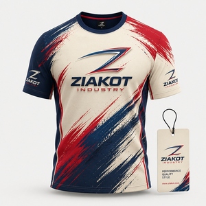 ZIAKOT industry New design Men's Custom 3D Pattern Design Watercolor Performance <b>T</b>-<b>Shirt</b> - Product Image 4