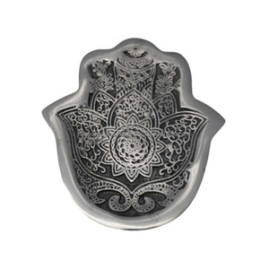 Porte-encens à main Hamsa en aluminium de qualité supérieure avec prise d'anis étoilé pour décor spirituel méditation usage domestique - Product Image 1
