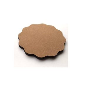 Posavasos y alfombrillas decorativas de MDF en blanco, posavasos de corcho MDF personalizados DIY, posavasos de MDF protectoras impresas en marrón - Product Image 2