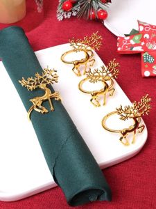 Elegant Festive Aluminum Reindeer Napkin Ring For Holiday Dining Table And Seasonal Decor Styling - Product Image 5