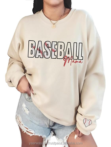 Sudadera Oversize Ecológica y Transpirable para Mujer, Estilo Hip Hop, con Forro, Outer Banks, con Estampado de Letras, Manga Regular, de Algodón - Product Image 2