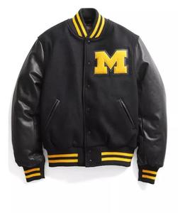 Chaqueta Varsity High Street 2026 para Hombre, Cuerpo de Lana, Mangas de Cuero Vacuno, Cuello Alto - Product Image 3
