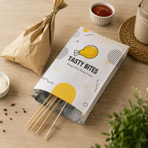 Bolsas de Papel Ecológicas Biodegradables EcoRev ECO66 para Alimentos, Resistentes a la Grasa, con Asas Troqueladas - Product Image 5